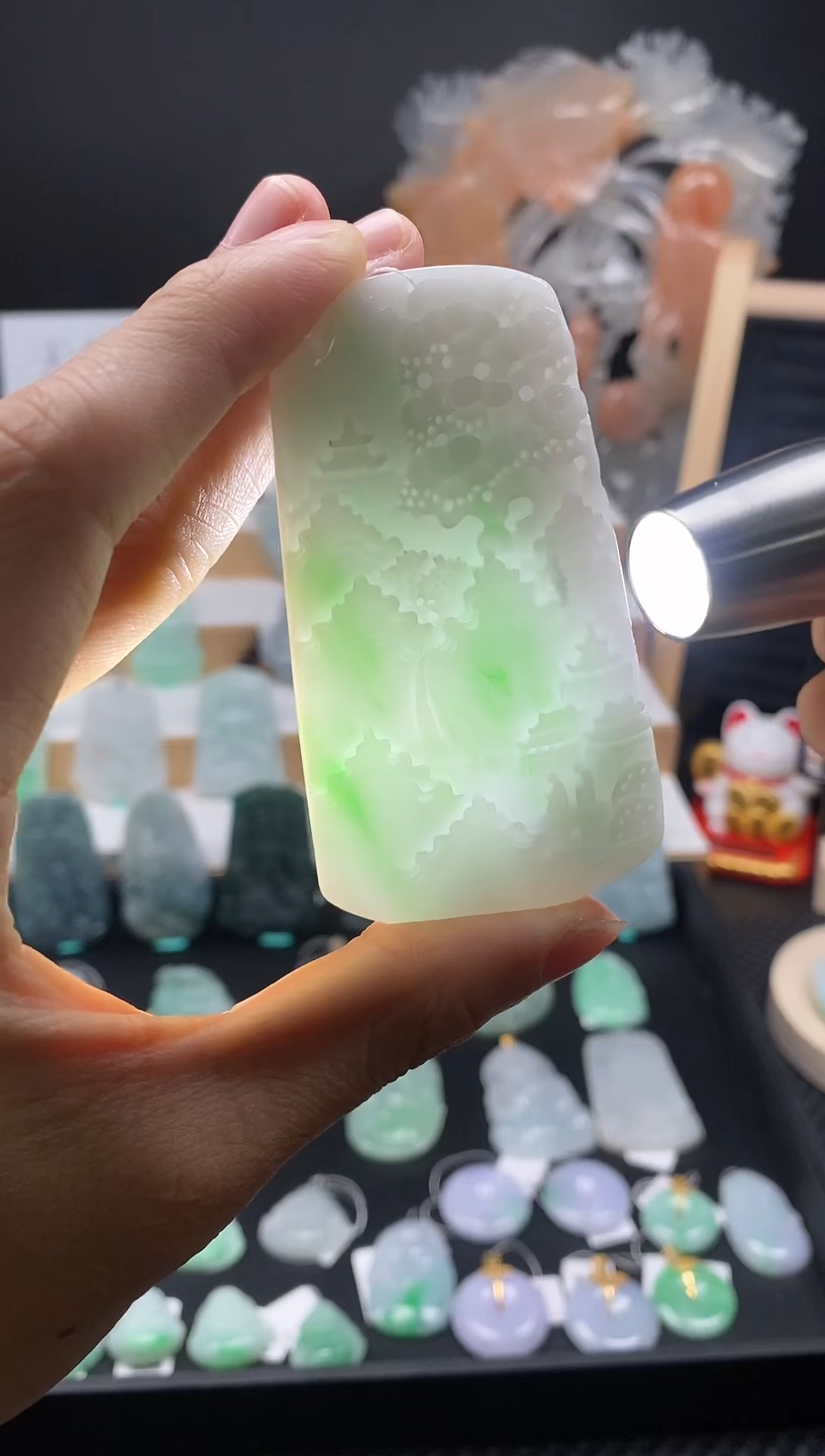 【闪购商品】翡翠颈饰未镶嵌130山水牌