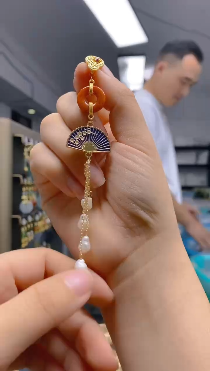 【闪购商品】翡翠耳饰合金416翡翠压襟