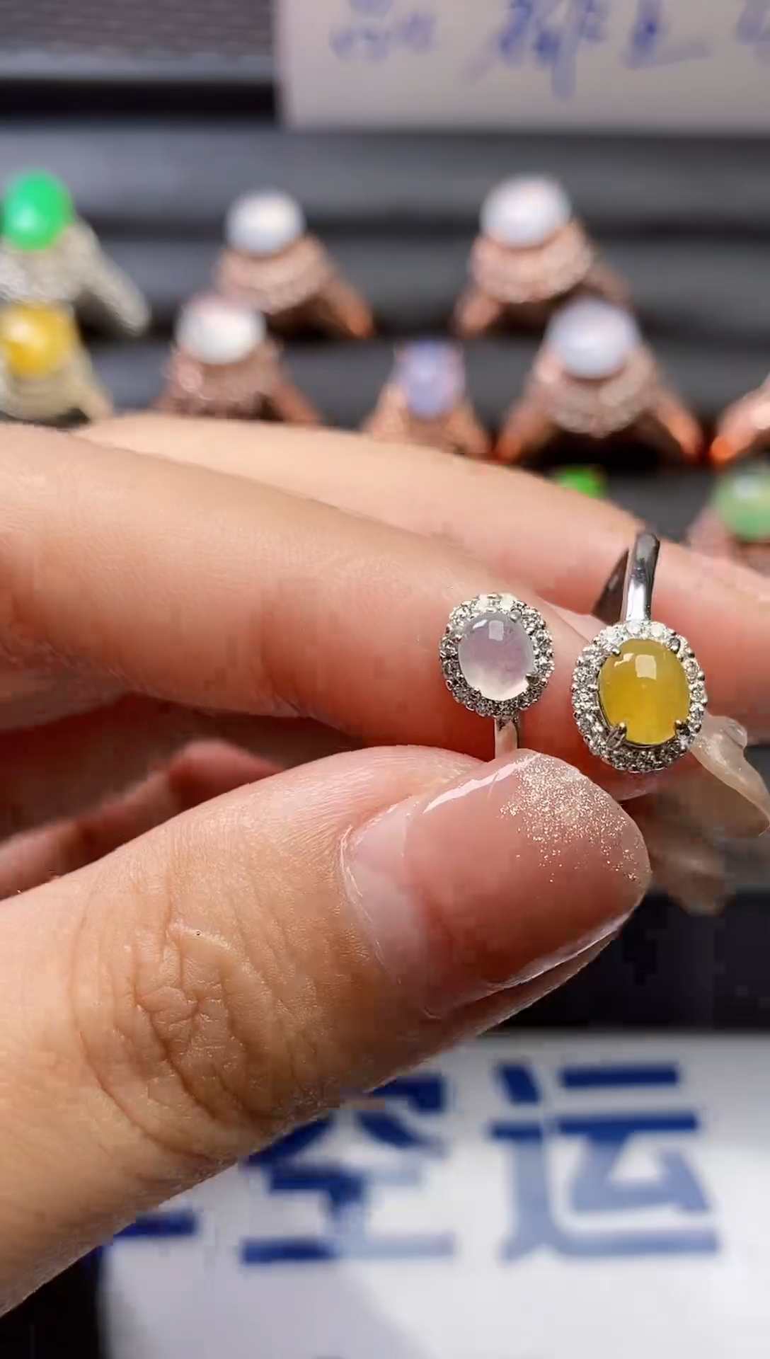 【闪购商品】翡翠戒指银S925镶嵌0000