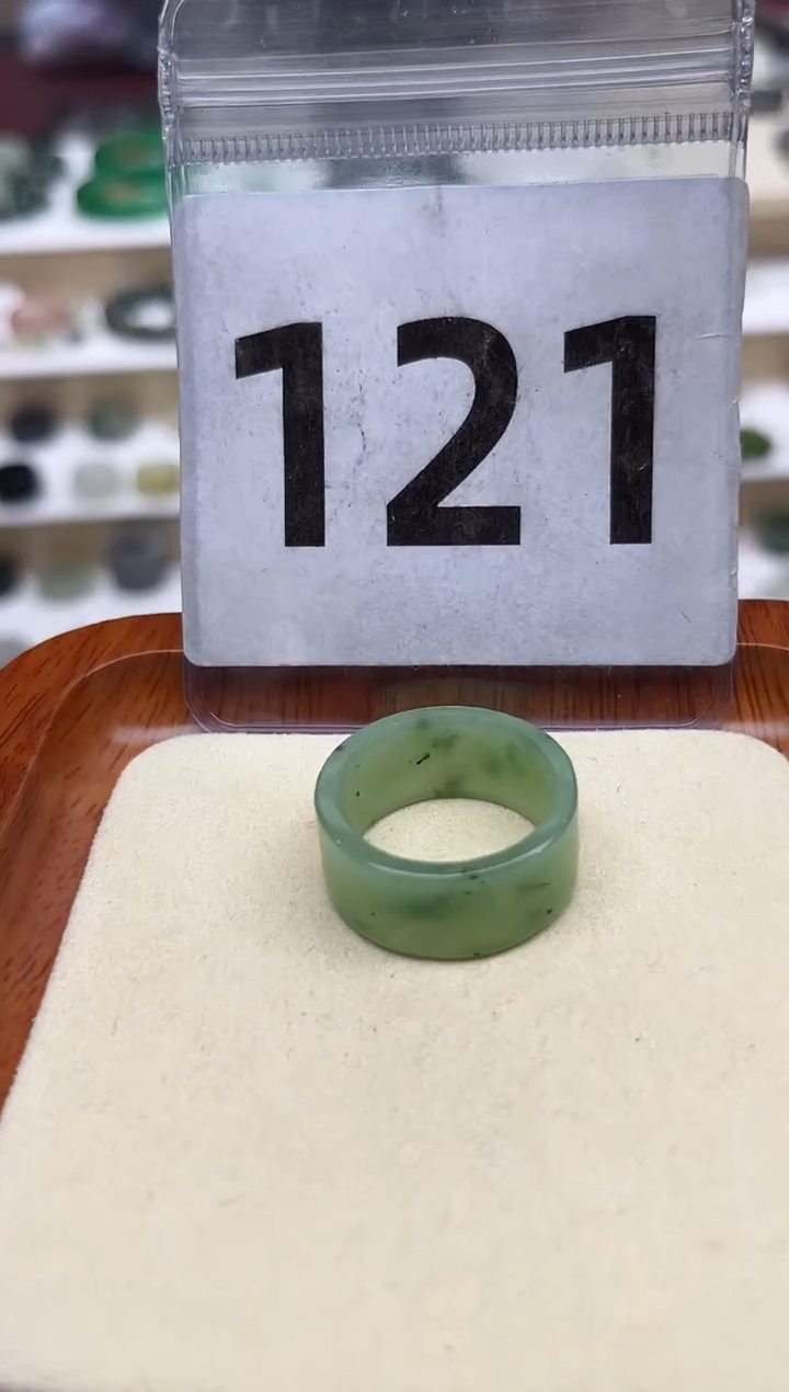 【闪购商品】和田玉戒指未镶嵌港码21号，内径19.3mm