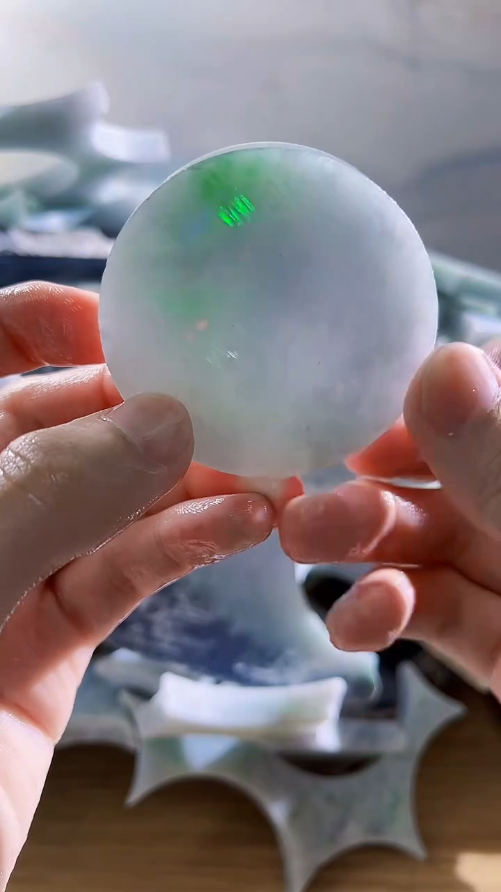 翡翠裸石缅甸翡翠A货文2093