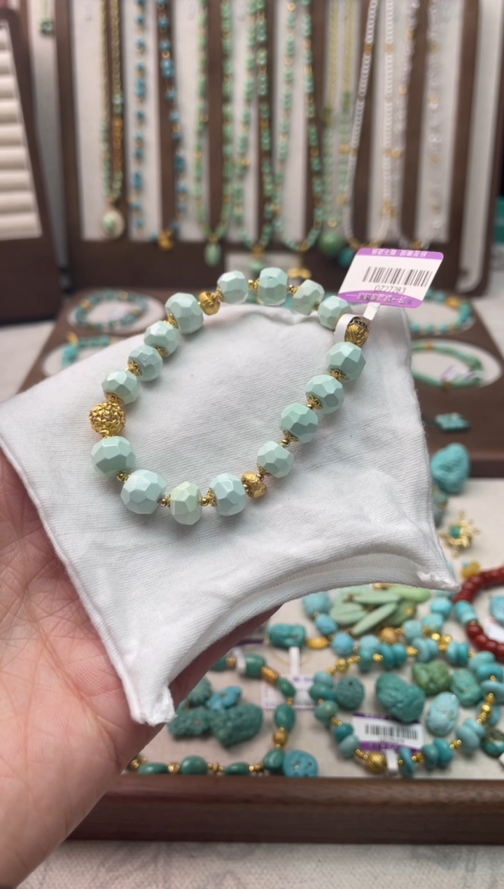 【闪购商品】绿松石手链银S925镶嵌14