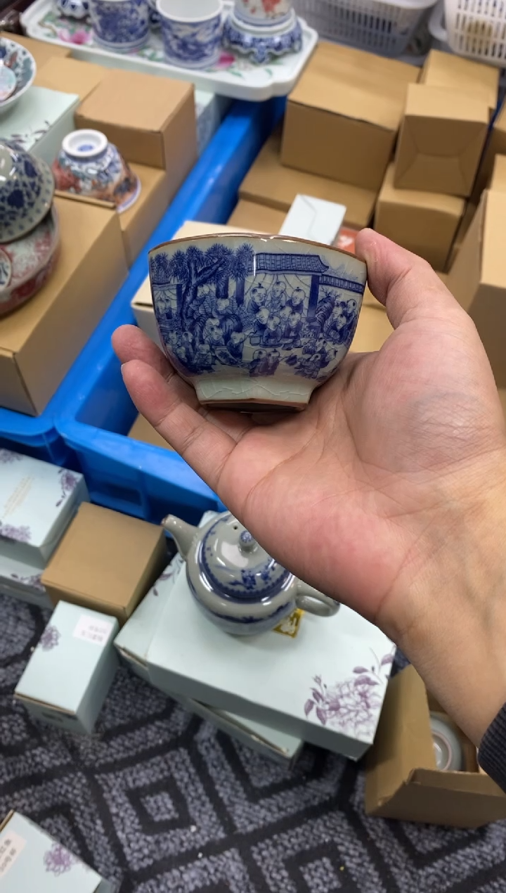 陶瓷景德陶瓷茶具容量约80