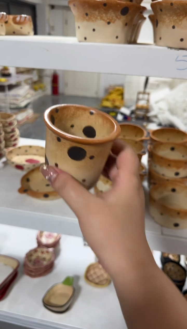 陶瓷珍珠点点杯子【十里高温釉下彩陶瓷】