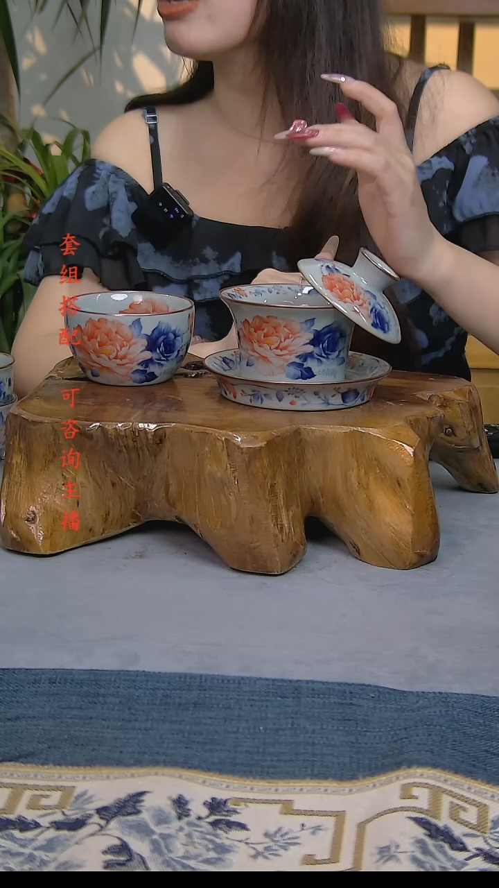 简装家用款2件套 老陶泥开片纹陶瓷茶具