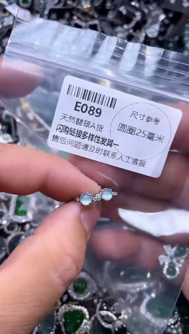 【闪购商品】翡翠颈饰未镶嵌E089耳扣