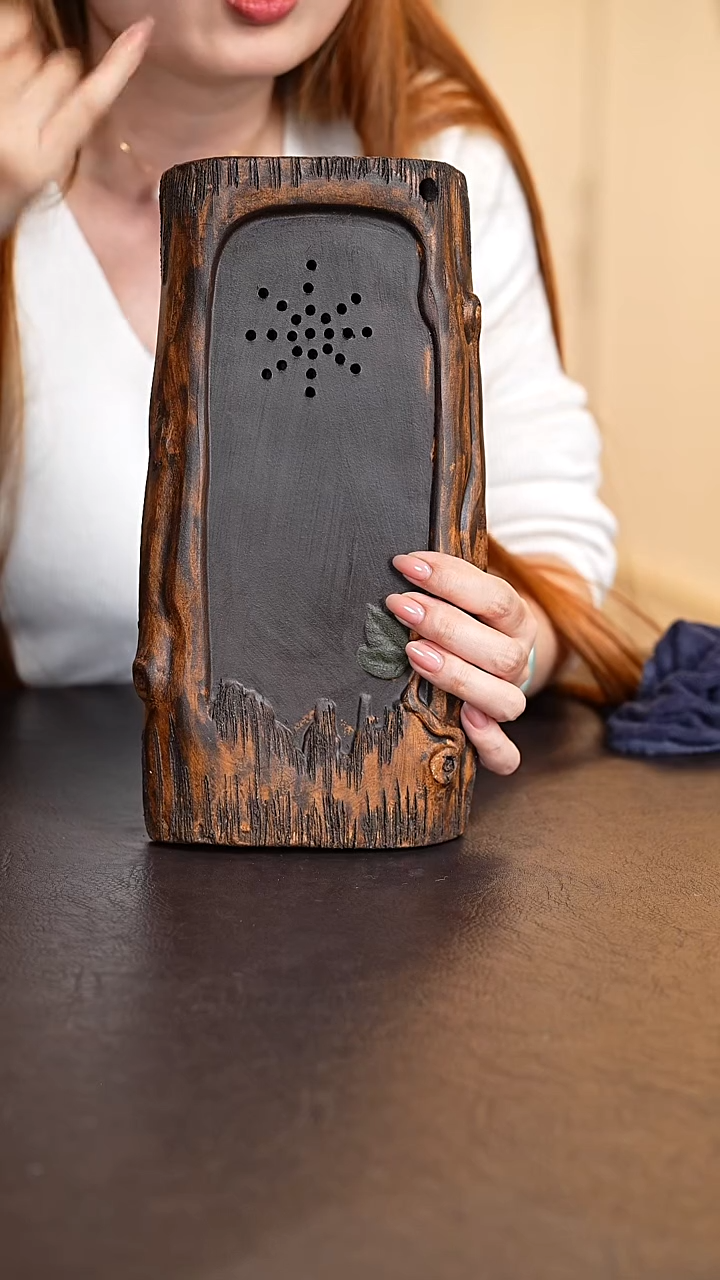 方形树桩紫砂壶承干泡