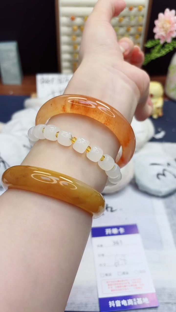 未镶嵌手镯石英质玉361-财气镯-圈口61