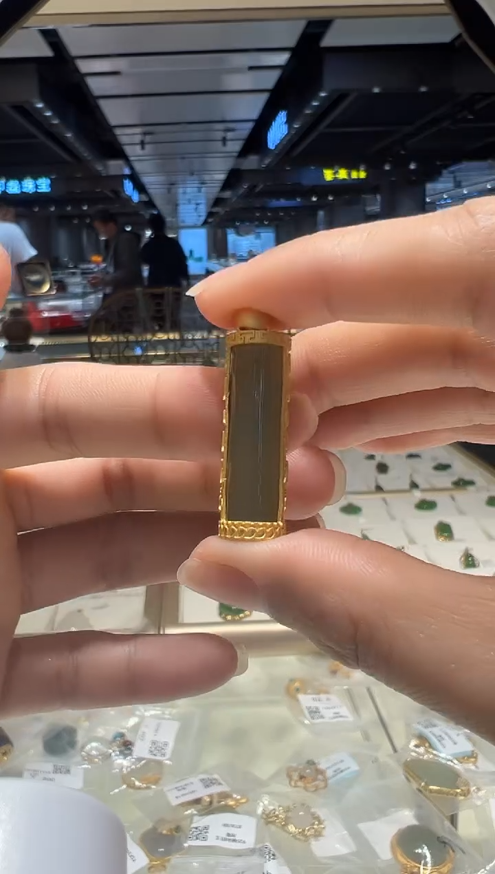 【闪购商品】和田玉（青玉）颈饰银S925镀金镶嵌@@11