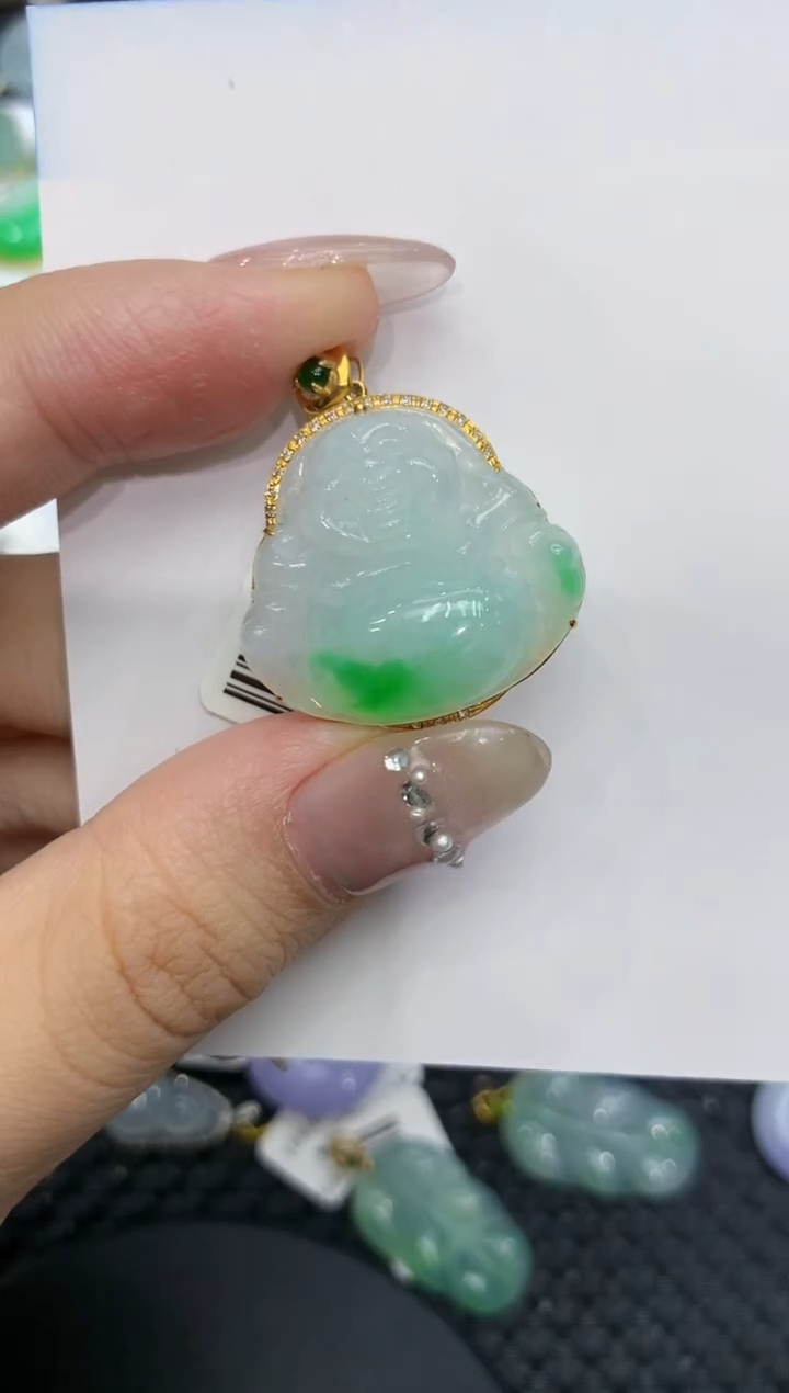 【闪购商品】翡翠颈饰18K金镶嵌 222222222