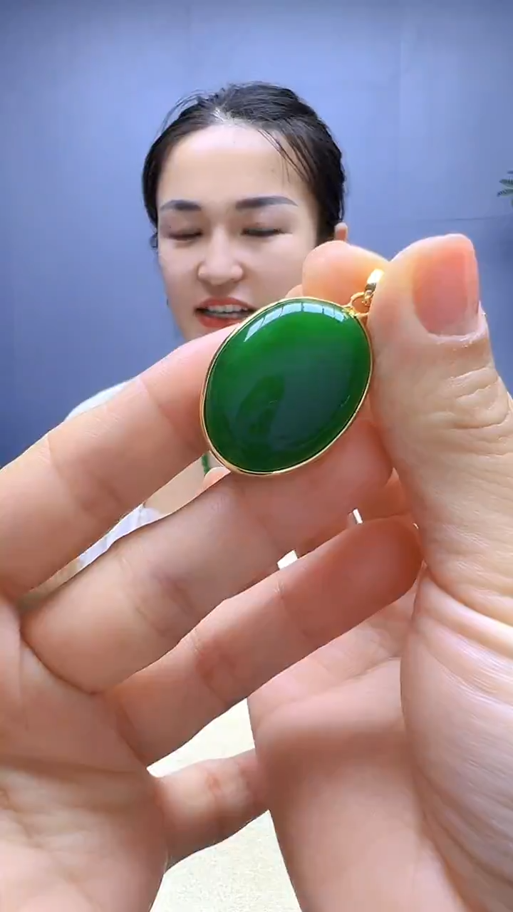 颈饰14K金镶嵌翡翠随昔diy颈饰