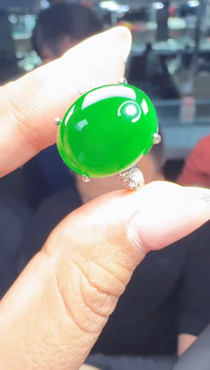 未镶嵌定制翡翠翡翠戒指68