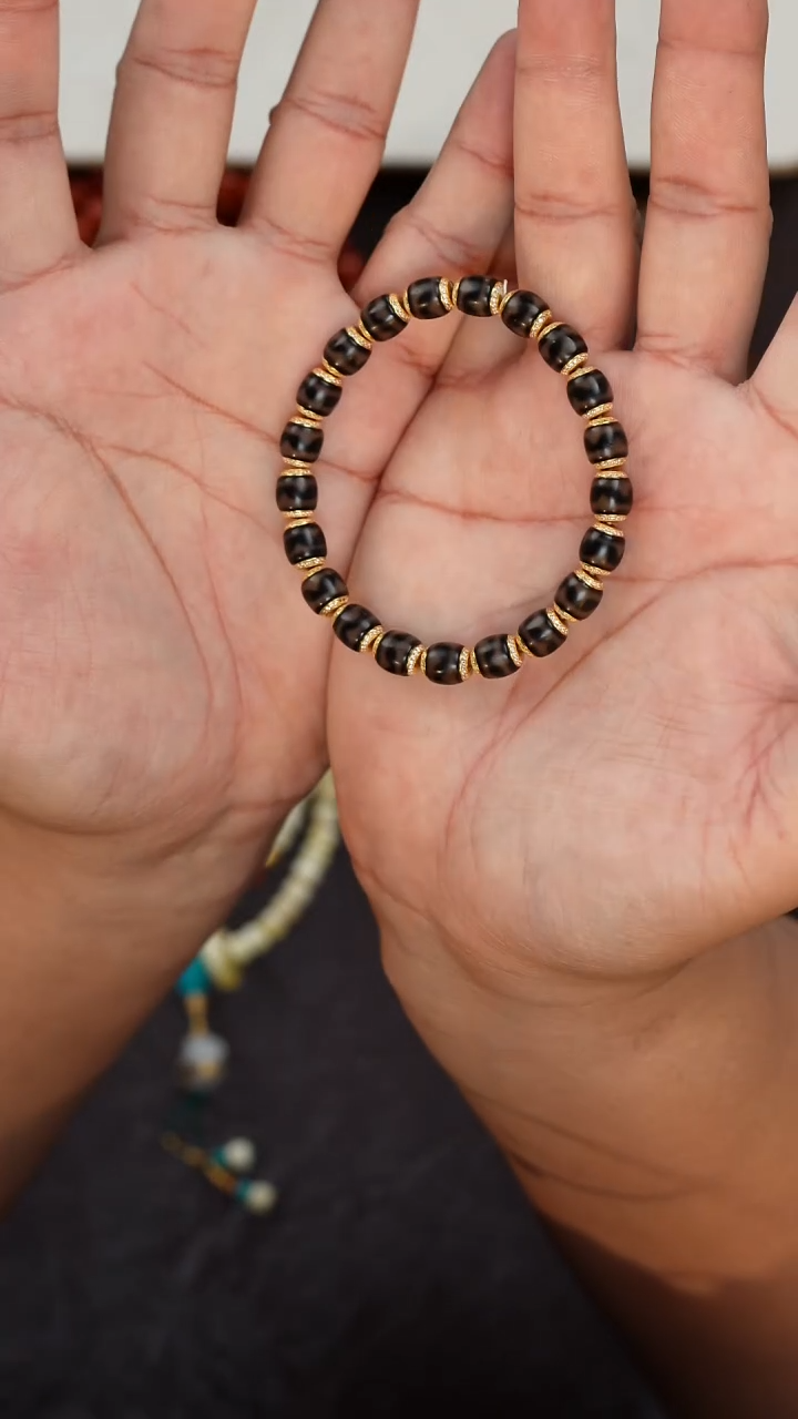 【闪购商品】玛瑙/玉髓手串18K金镶嵌玛瑙手串