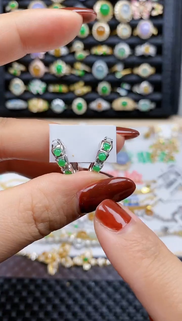 银S925镶嵌戒指翡翠143