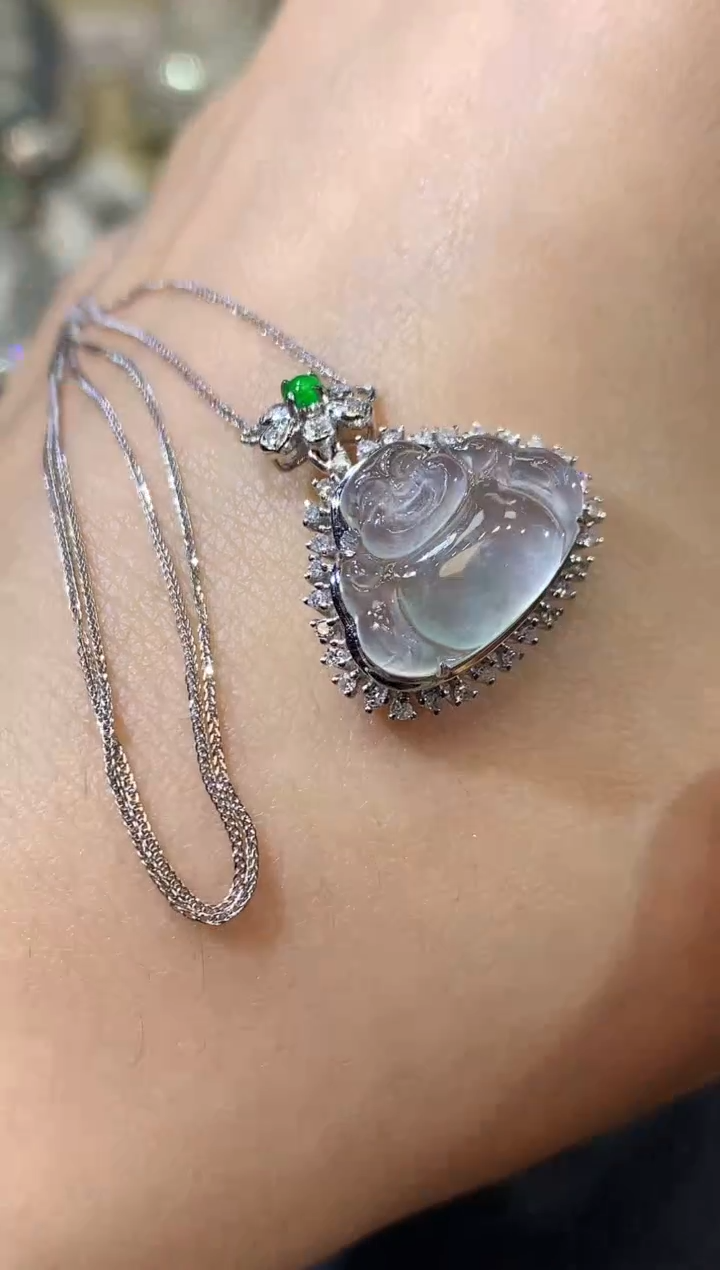 【闪购商品】翡翠套链18K金镶嵌D3一件