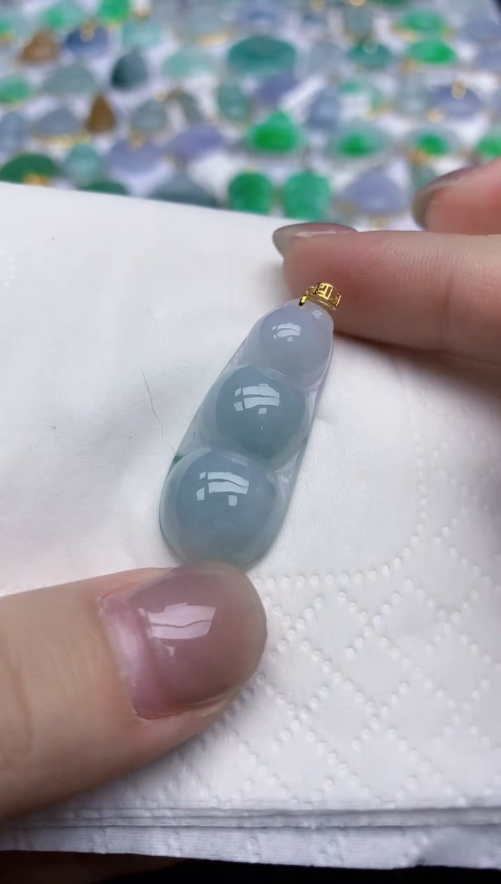 【闪购商品】翡翠颈饰18K金镶嵌天然翡翠A货