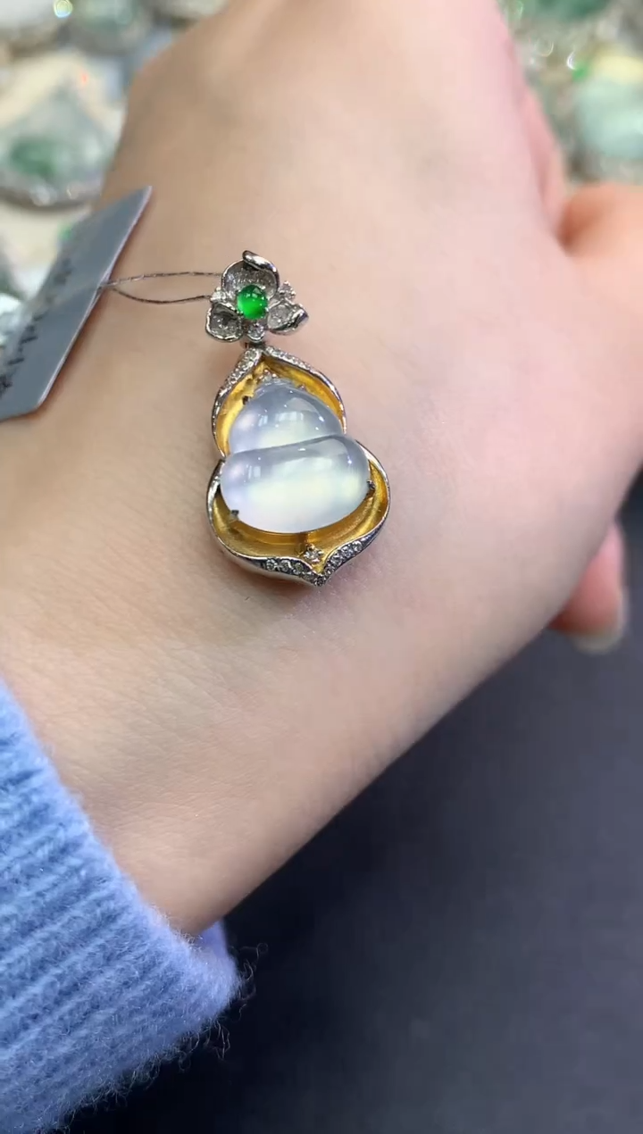 【闪购商品】翡翠颈饰18K金镶嵌C33   