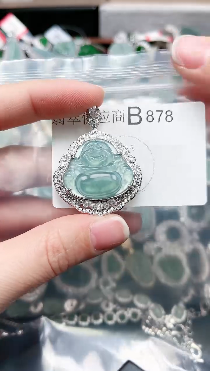 【闪购商品】翡翠颈饰未镶嵌878赠皮绳