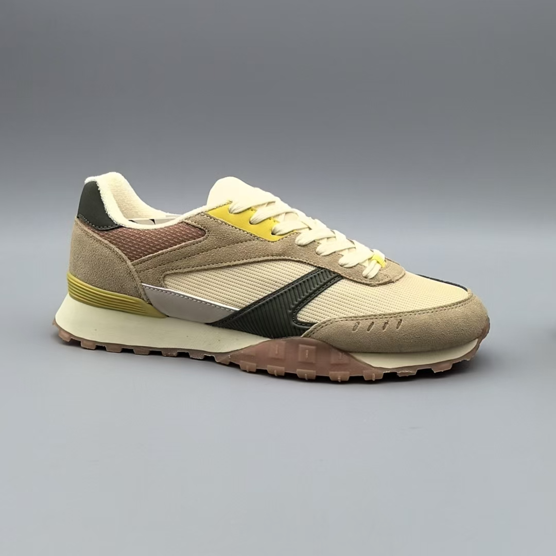 夏季新款轻质厚底圆头系带男士休闲鞋2306