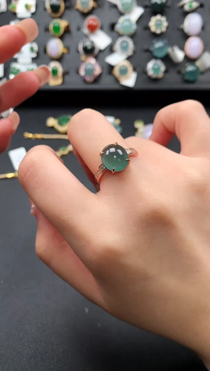 【闪购商品】翡翠戒指银S925镶嵌51241241