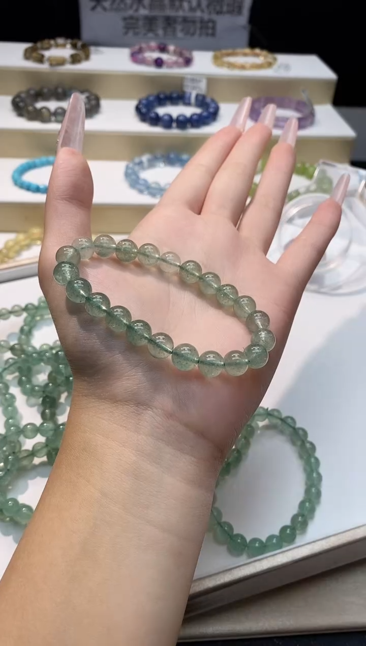 未镶嵌手串水晶绿草莓