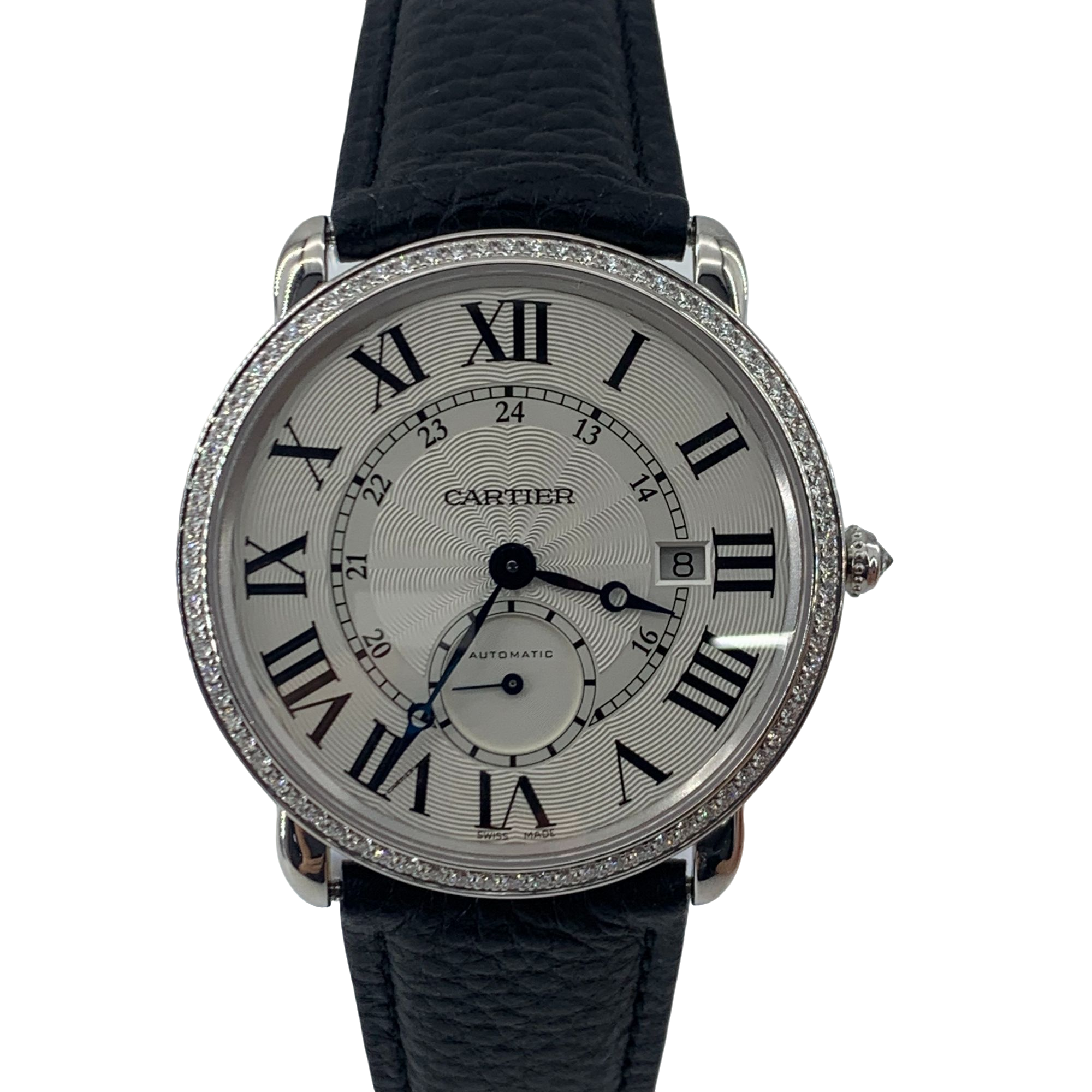 95新 Cartier/卡地亚 伦敦系列 机械 原钻 42mm 18k白金