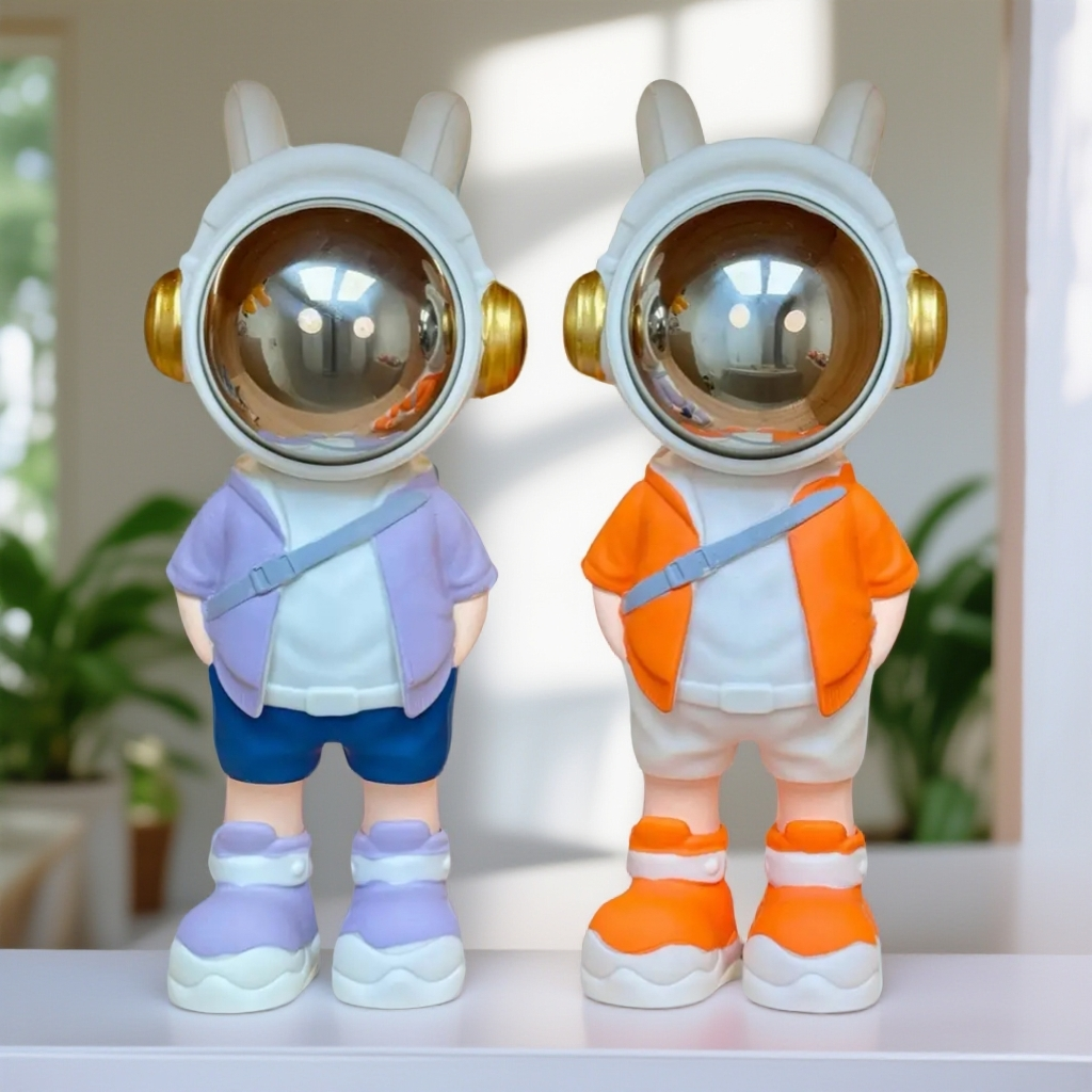 新款创意太空人宇航员桌面酒柜装饰品摆件高档轻奢风家居餐边柜