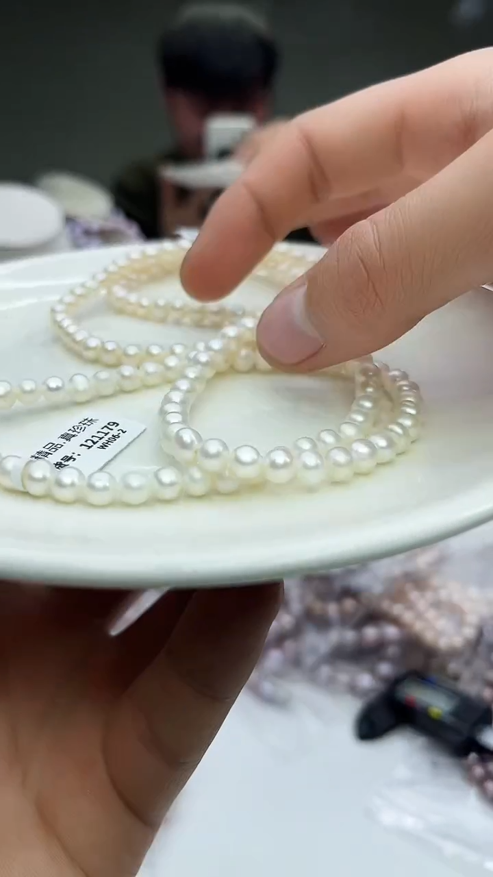 未镶嵌项链淡水珍珠白色系项链