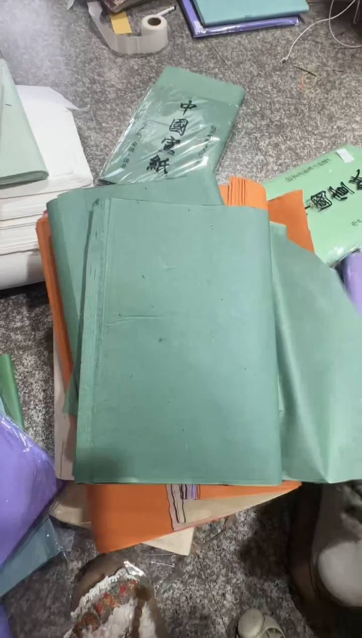 34*68深竹绿光板真银50张