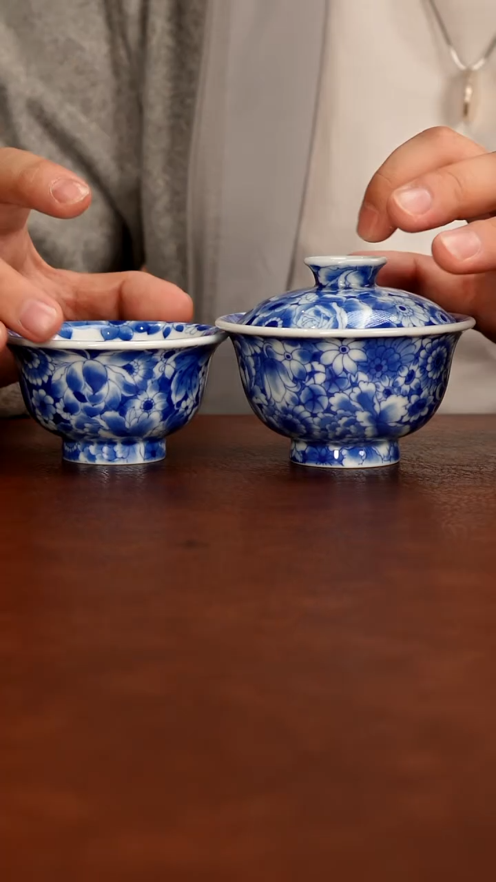 景德镇瓷器，青花瓷手绘茶具~