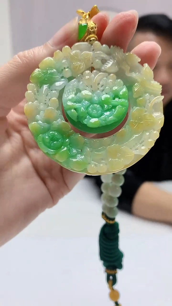 【闪购商品】定制翡翠未镶嵌4969zm-毛货挂件花122