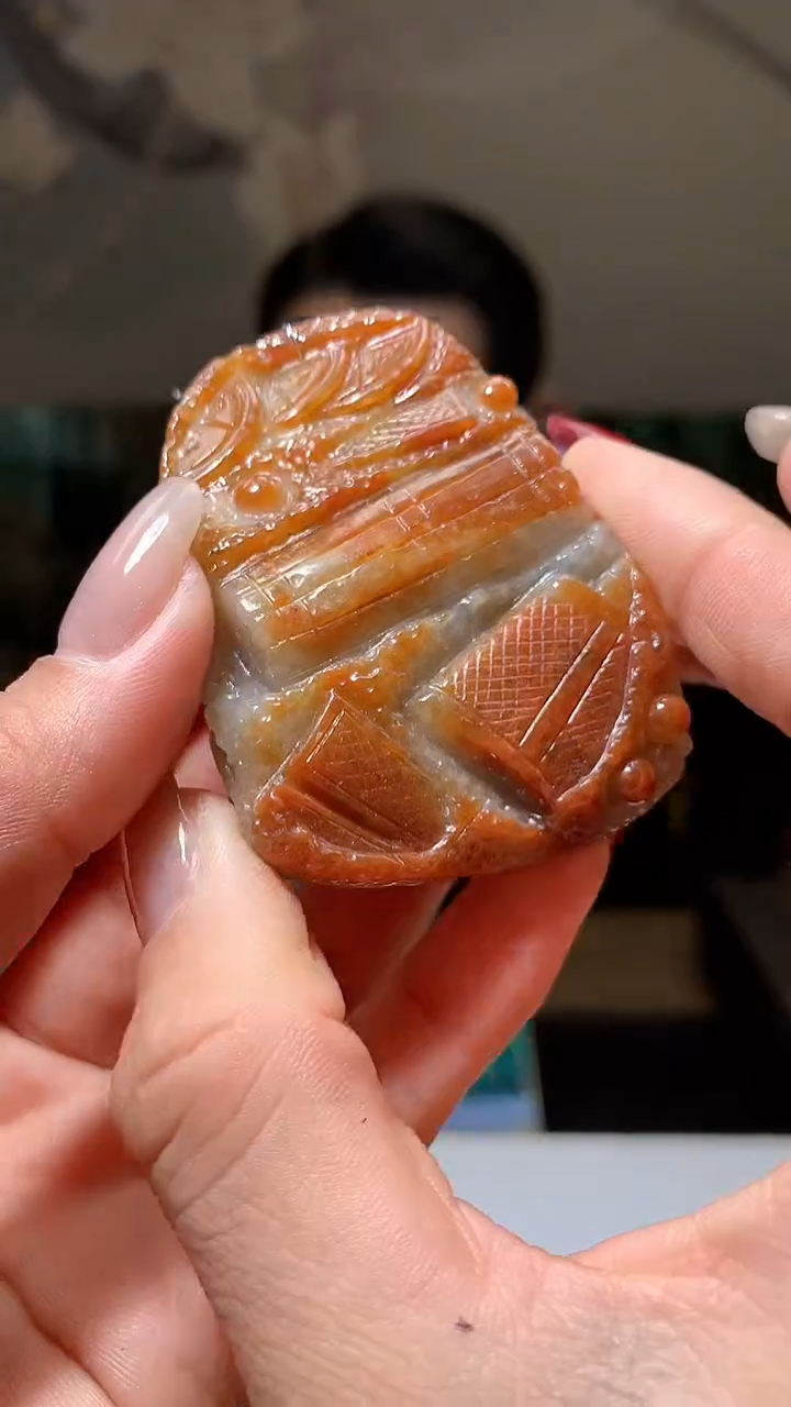 【闪购商品】定制翡翠未镶嵌1044hm-毛货挂件14