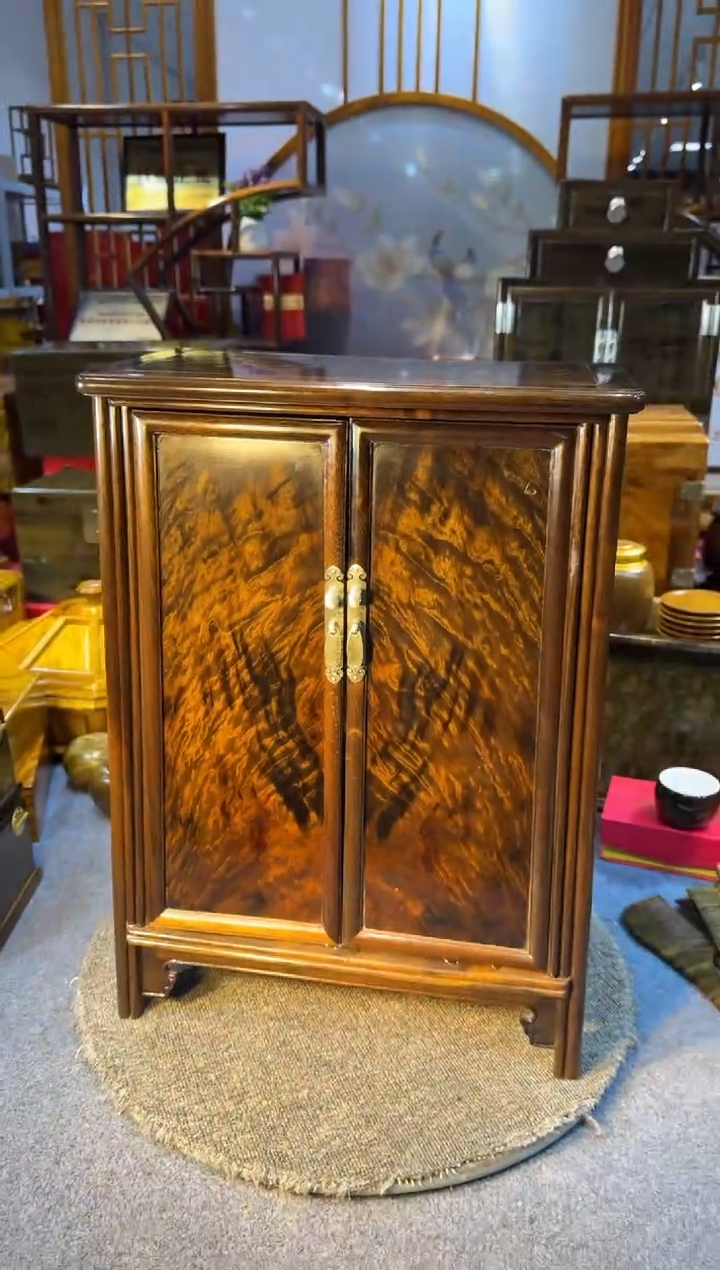 【闪购商品】乌木类成套家具阴沉乌木圆角柜