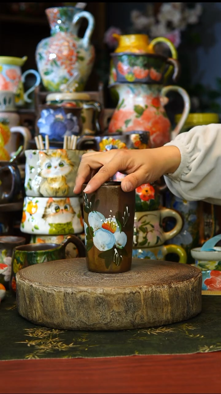 陶瓷45景德镇手工手绘釉下彩