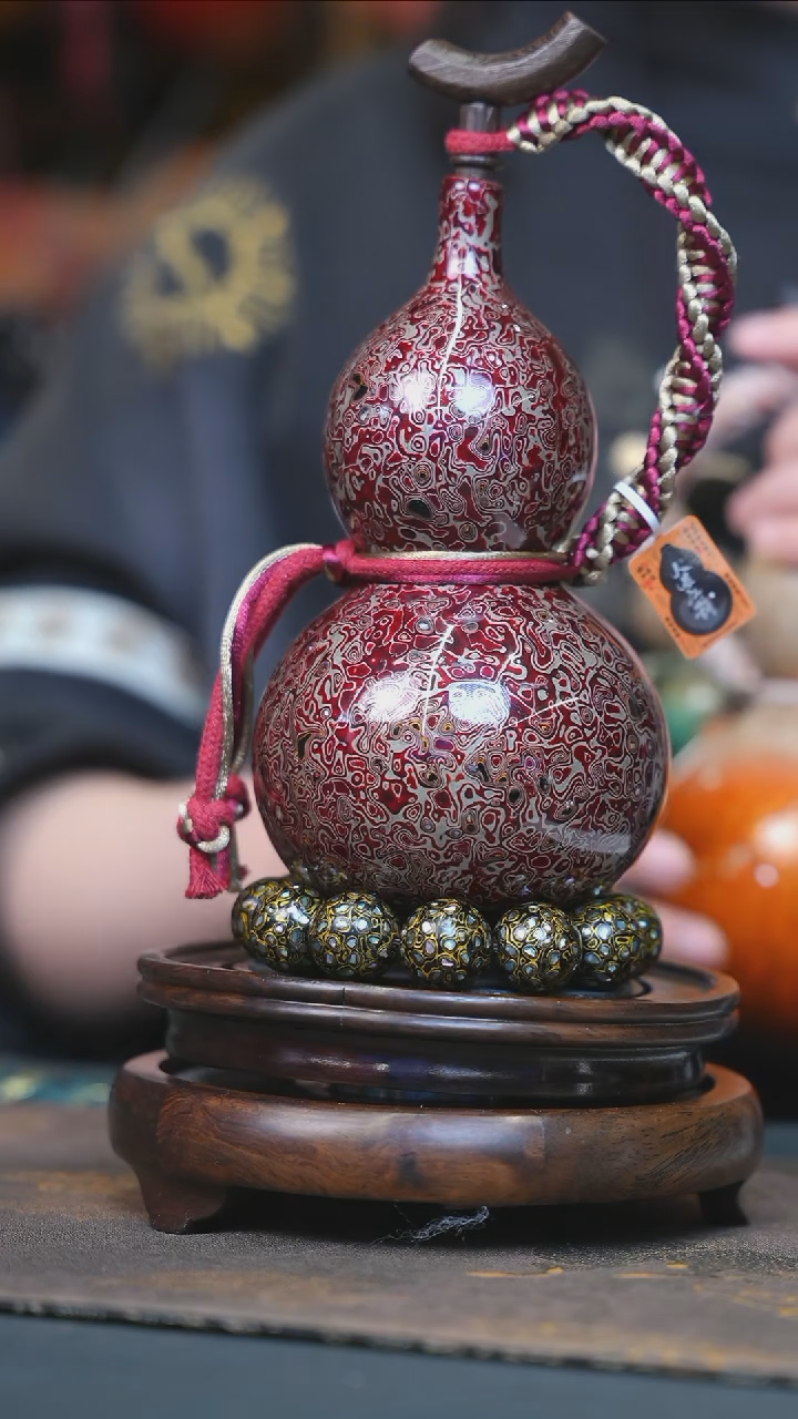 【闪购商品】YH260漆艺酒葫芦不包手串及旋转底座