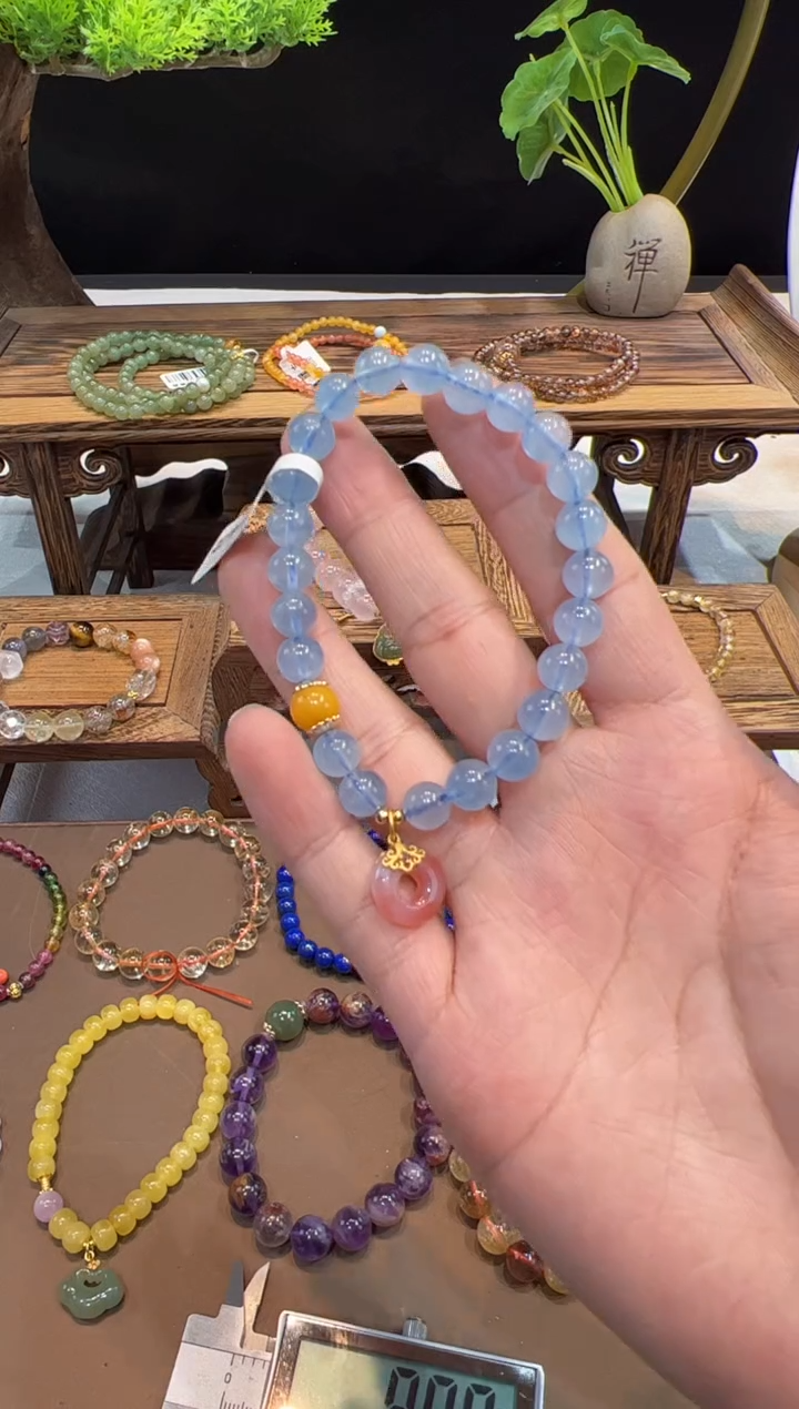 【闪购商品】海蓝宝石手链未镶嵌@@手饰