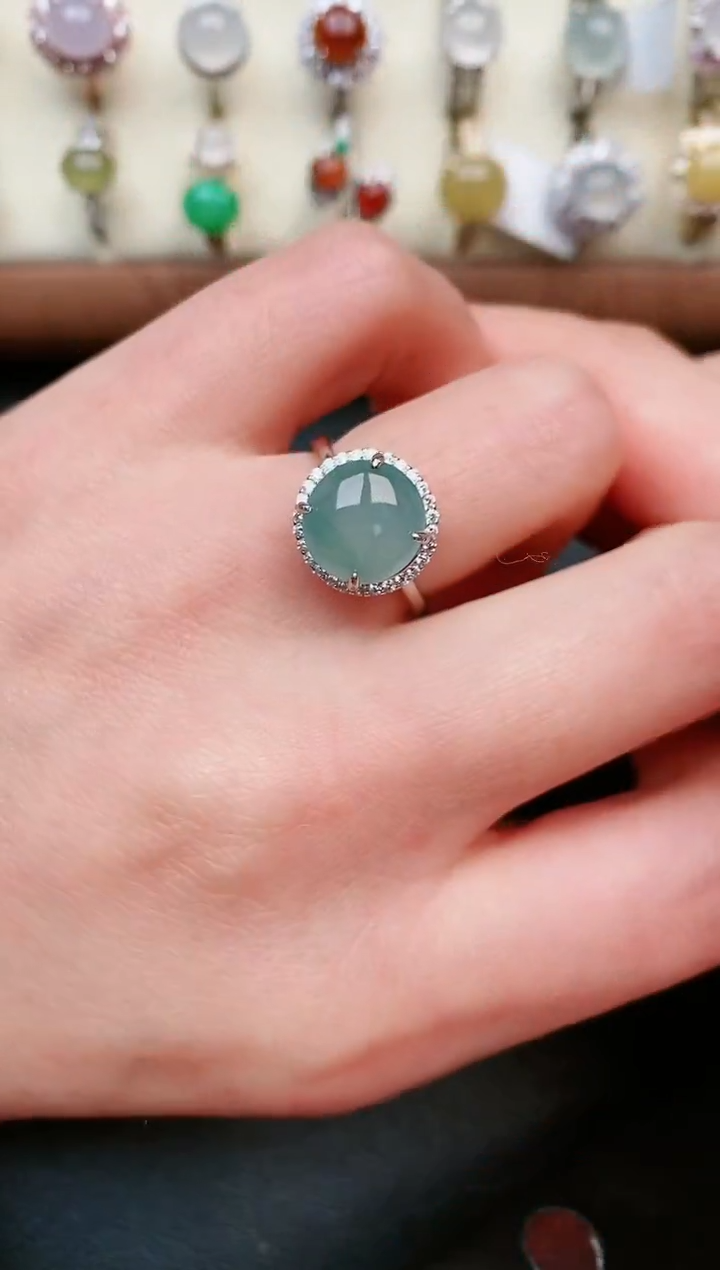 【闪购商品】翡翠戒指银S925镶嵌....