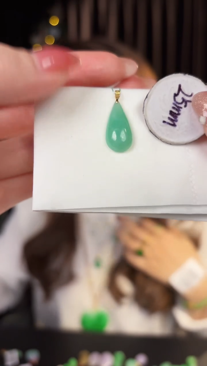 【闪购商品】翡翠吊坠(不含链)18K金镶嵌缅料A货/支持复检/一件