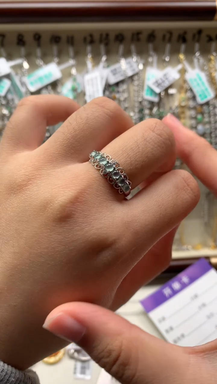 银S925镶嵌戒指翡翠16