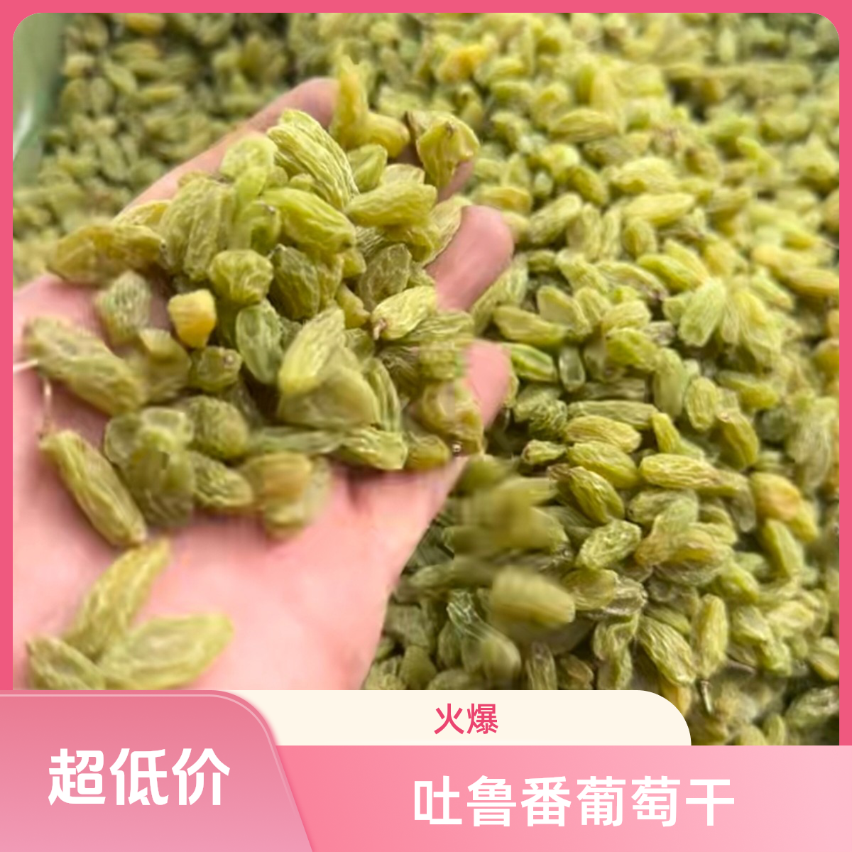 新疆吐鲁番绿宝石葡萄干软糯香甜自然晾晒无添加