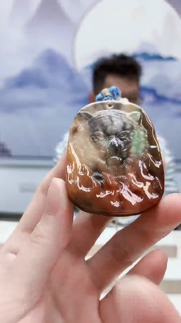 未镶嵌定制翡翠5167ry-毛货挂件77