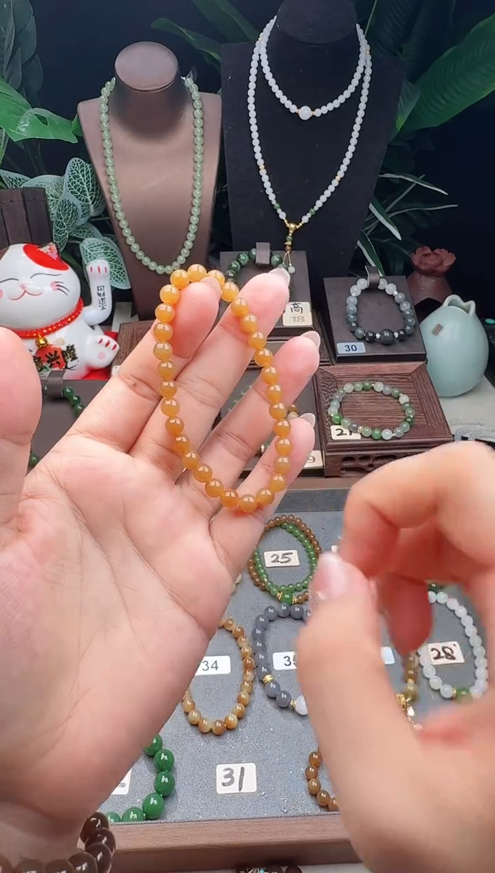 未镶嵌手串和田玉精品6m新疆且末糖玉手串