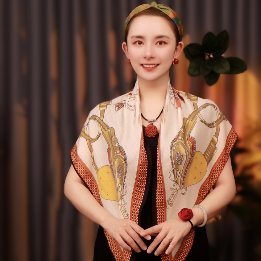 【战马骑士-三角巾】春秋新款百搭气质丝毛三角巾披肩