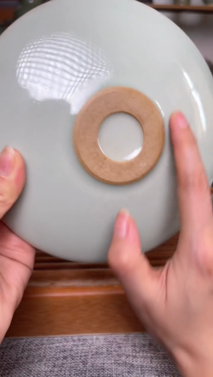 【闪购商品】其他471纯手工月白釉素面壶承 微瑕福利