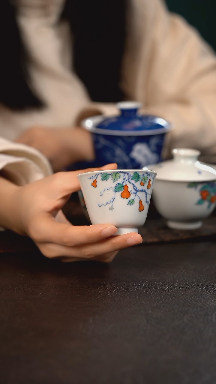 【闪购商品】杯云霞珍藏斗彩葫芦闻香杯