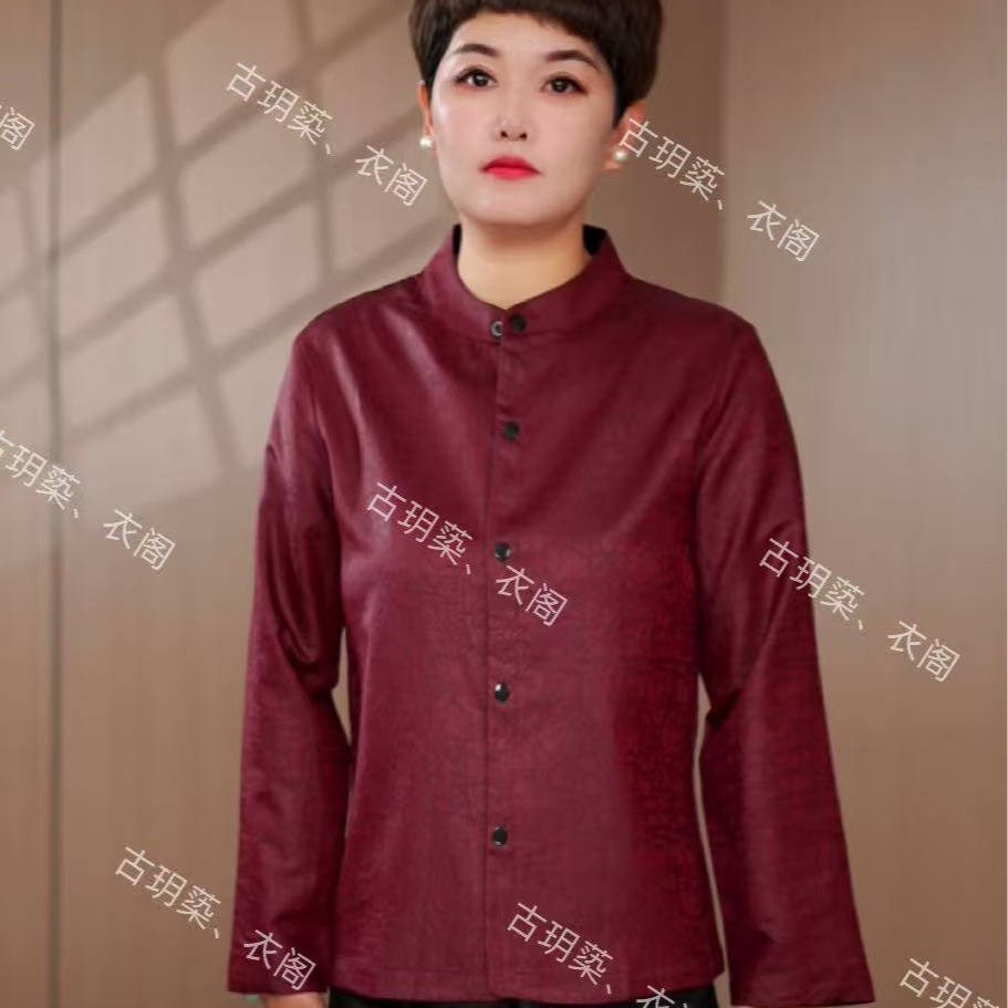 202500027 新款双面双穿立领老料百搭气质短外套