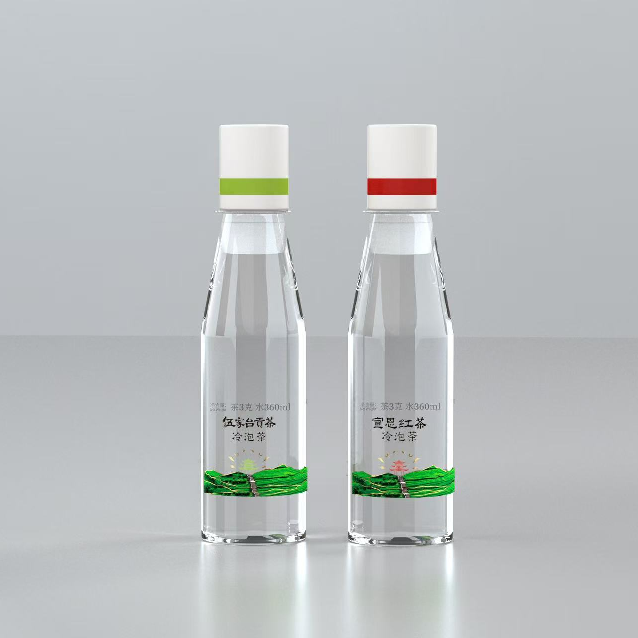 宣恩伍家台贡茶红茶冷泡茶恩施硒茶一级红茶绿针冷萃茶便携装2瓶
