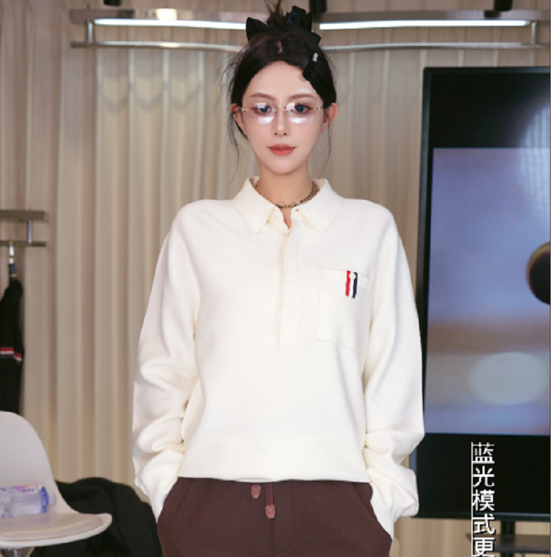 【淼淼专属】秋冬新品时尚翻领修身打底衫线衣78850