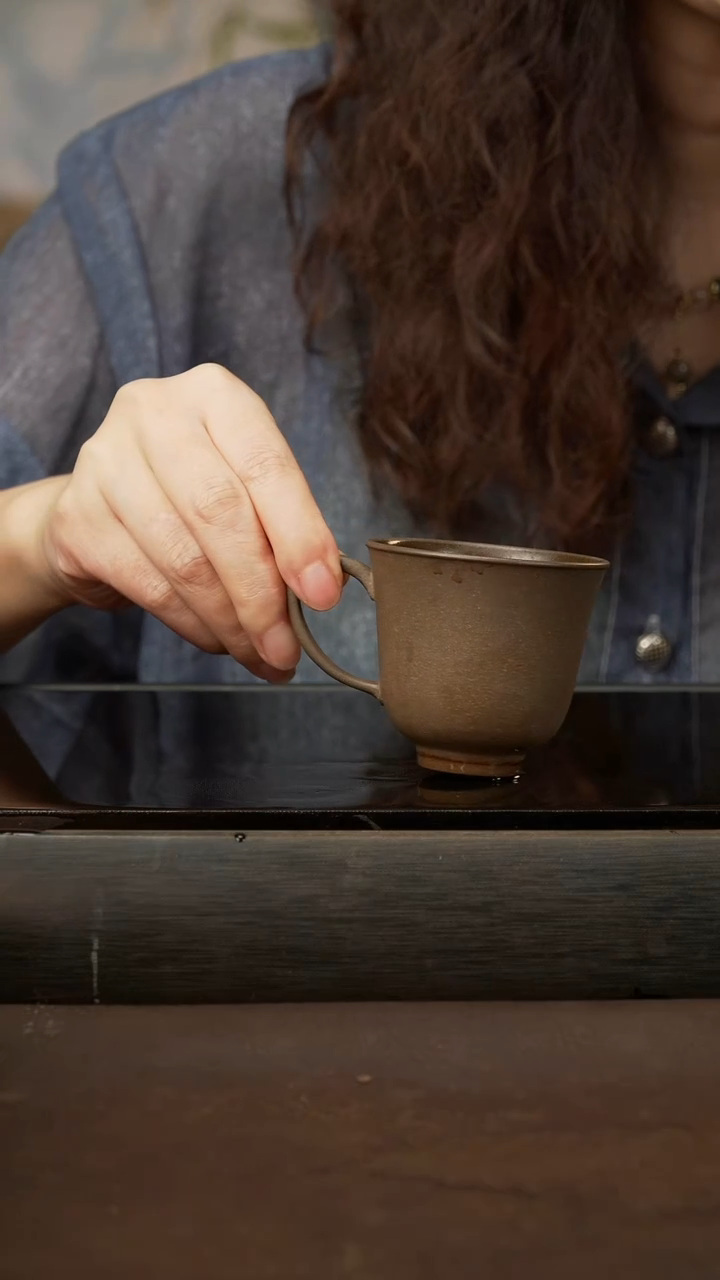茶壶紫砂4 青段主人杯带把100cc