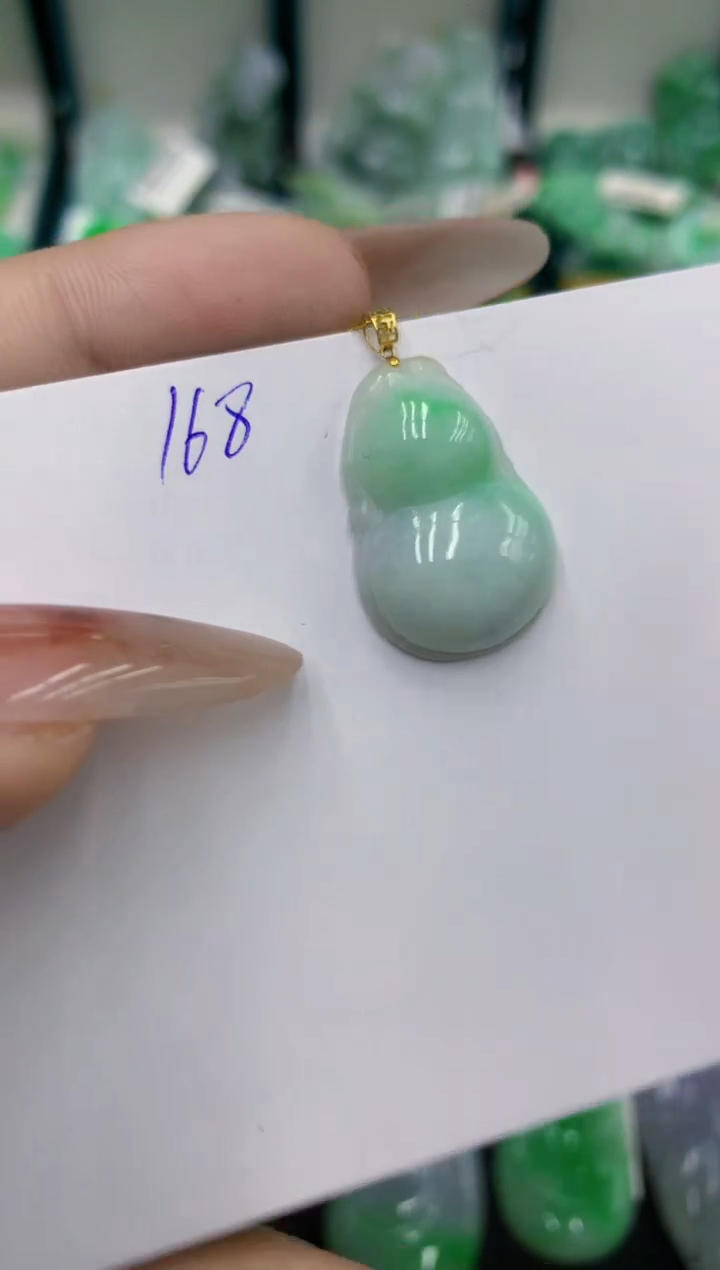 翡翠18K金镶嵌颈饰号链接111111111